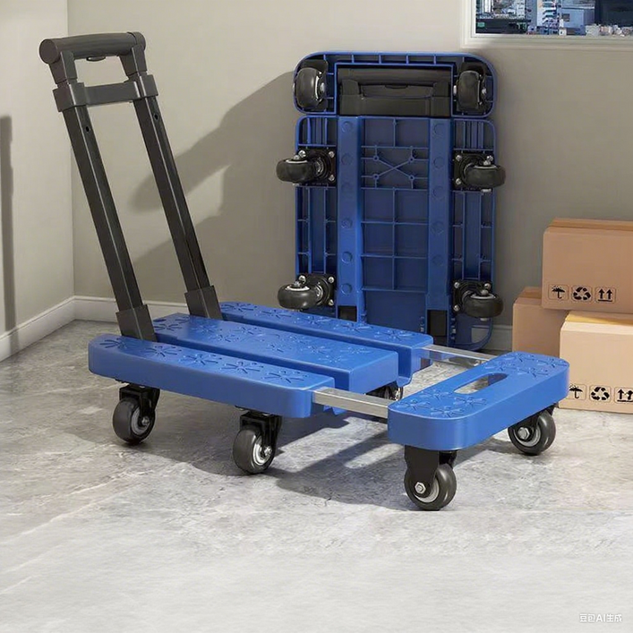 블랙케이세븐 다목적 6륜 두랄루민 미니 핸드 접이식카트 하중80KG 5931CM