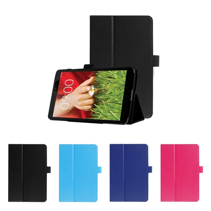 이너스 지패드 8.3 LGV500 가죽 북커버 케이스, 핫핑크