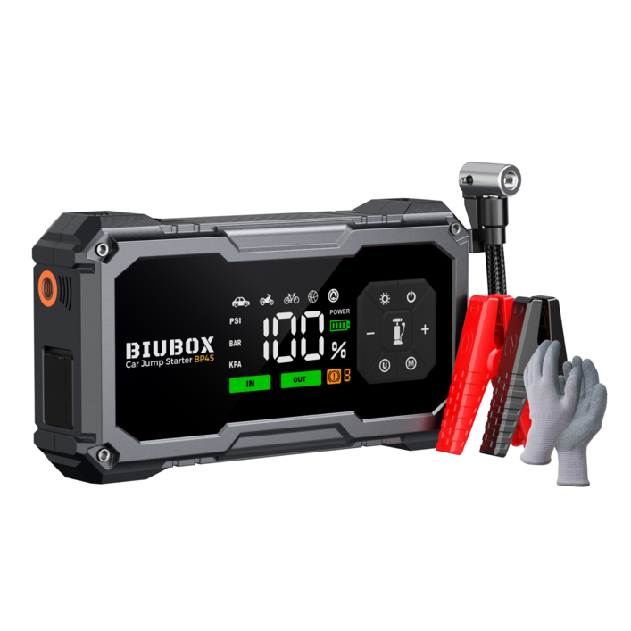 비우박스 자동차 점프스타터타이어 공기주입기보조배터리지원 오토바이 가능 12V 가솔린 7L디젤 4L 2500A 대용량 올인원 모든 차종 호환, 10000mAh, 1개