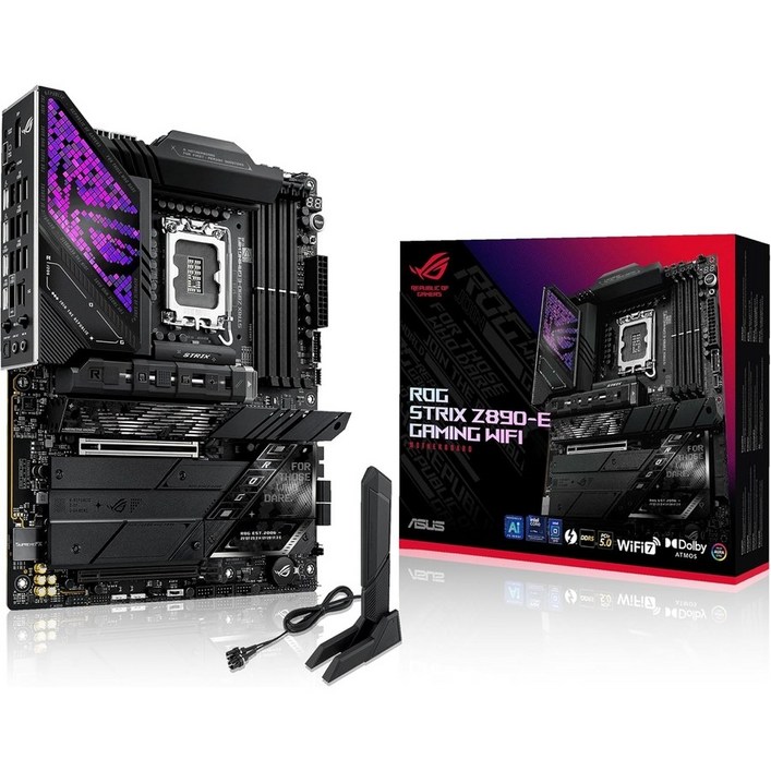 아수스 로그 스트릭스 Z890E WiFi7 인텔 Z890 ATX DDR5 썬더볼트4 메인보드 관부가세포함, LGA 1851 코어 울트라