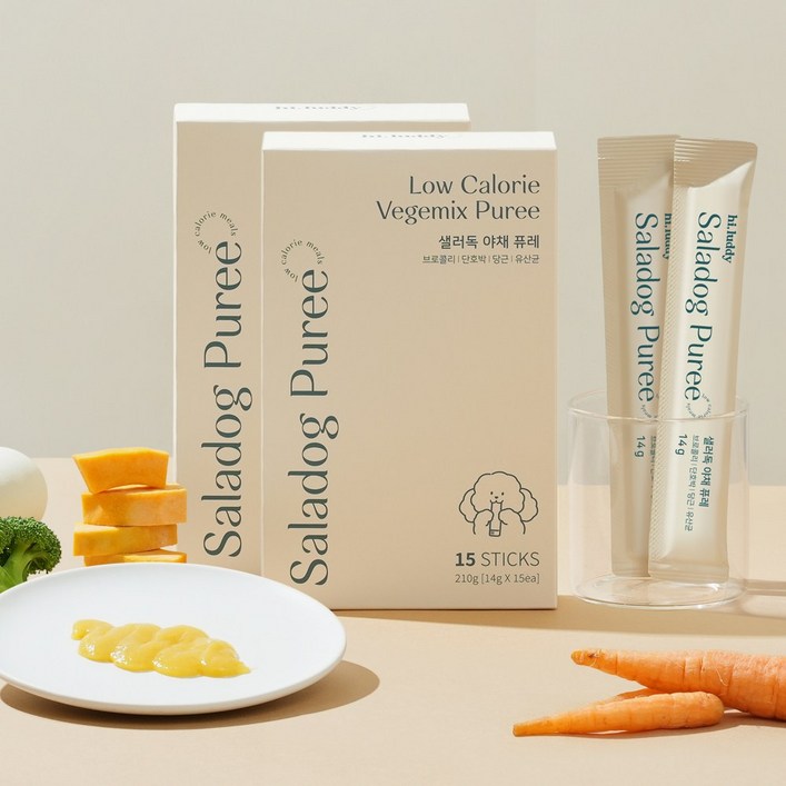 하이루디 강아지 츄르 국산 야채 퓨레 간식, 야채, 14g, 30개