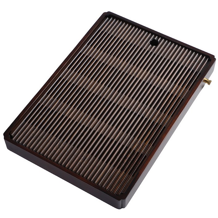 티트레이 차트레이 받침대 다기 다도 대다무 차판, 브라운라지, 1개, 차판