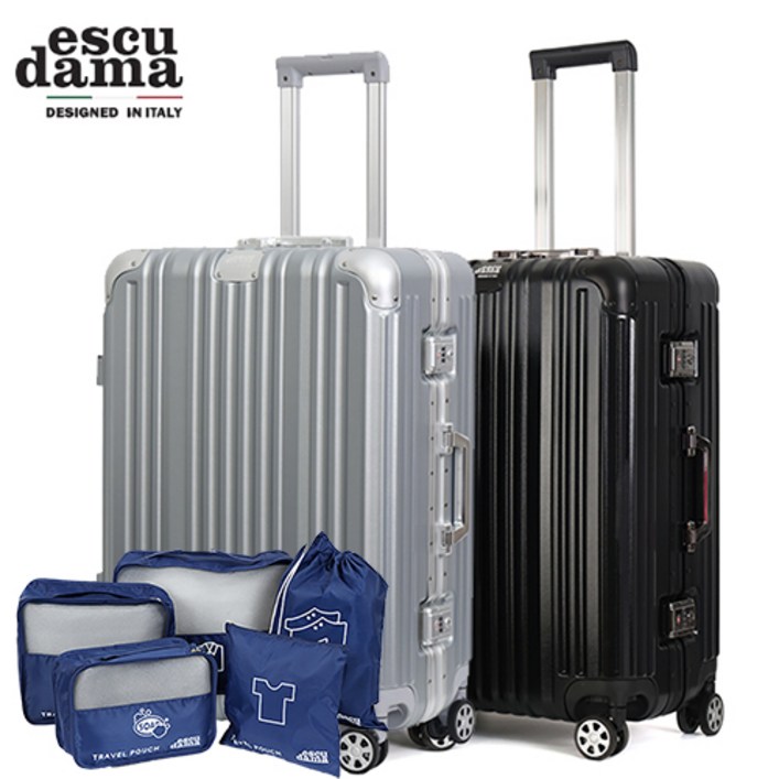 슈퍼HOTEscudama 에스쿠다마 아다모 캐리어 2종세트25인치파우치5종