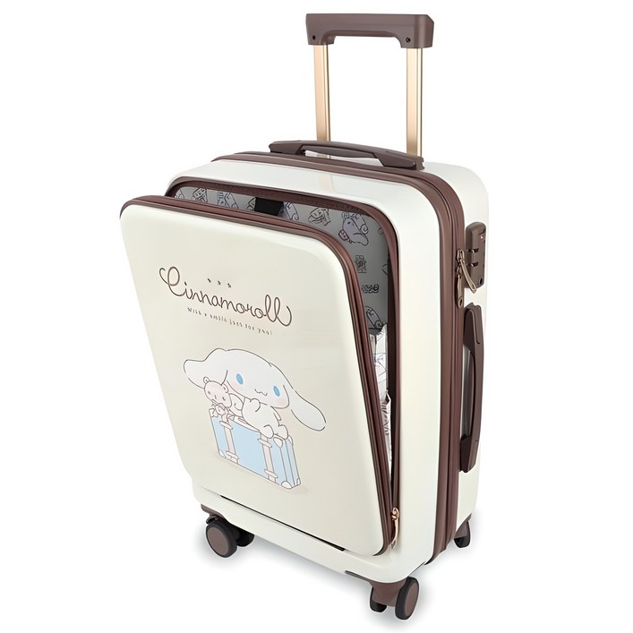 산리오 정품시나모롤 오픈형 캐리어 하드케이스 기내용 캐리어