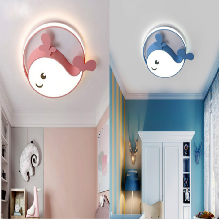 아이방조명 키즈방등 고래 LED 방등, 핑크