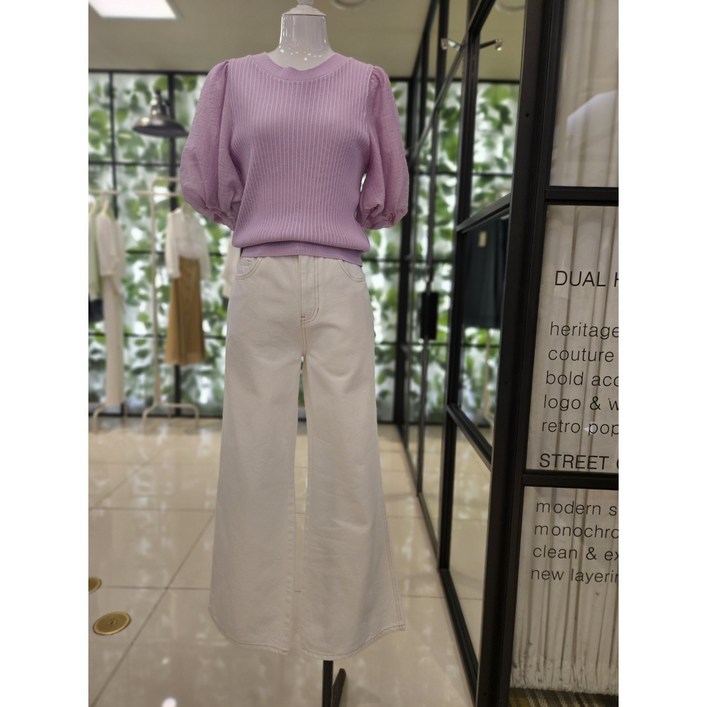 듀엘 DEWE 화이트 와이드 진 7L252PSA432 NC일산