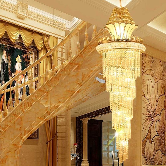 북유럽 크리스탈 심플 럭셔리 천장 직부 호텔 거실 조명 샹그릴라 크리스탈 수정 팬던트