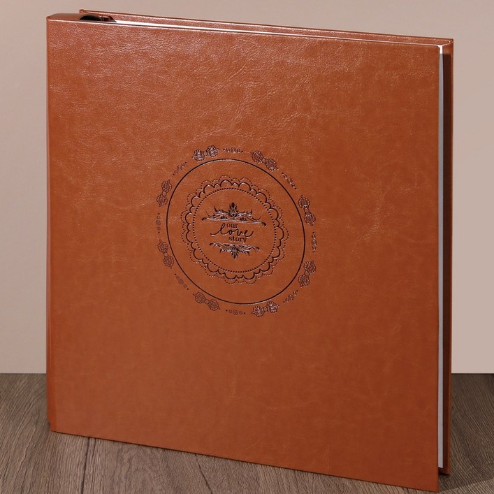 메모리그램 3x5 500장 대용량 포켓 가죽 사진앨범 포토앨범, 브라운
