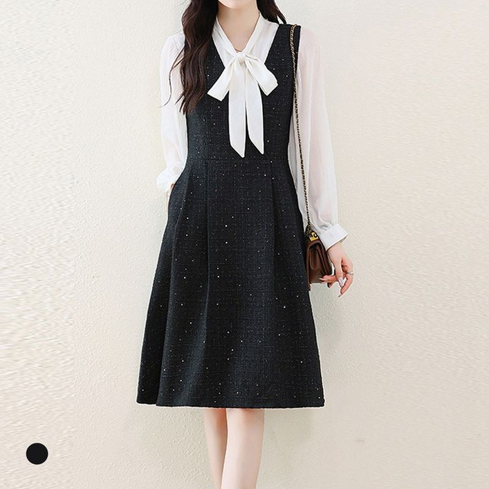 클라셰  샤인트위드뷔스티에원피스 B5S0389