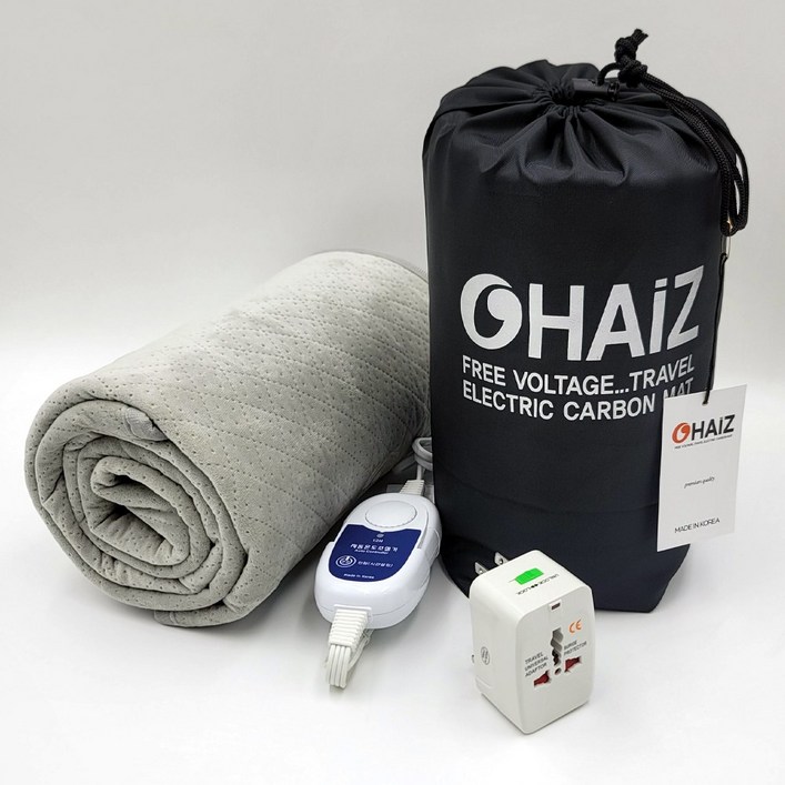 2026년형 하이즈 프리볼트 전기장판 무자계 탄소열선매트 해외용 110볼트 전기요 110v 220v 겸용 전기매트 캠핑용 여행용 미국 캐나다 호주 일본 유럽