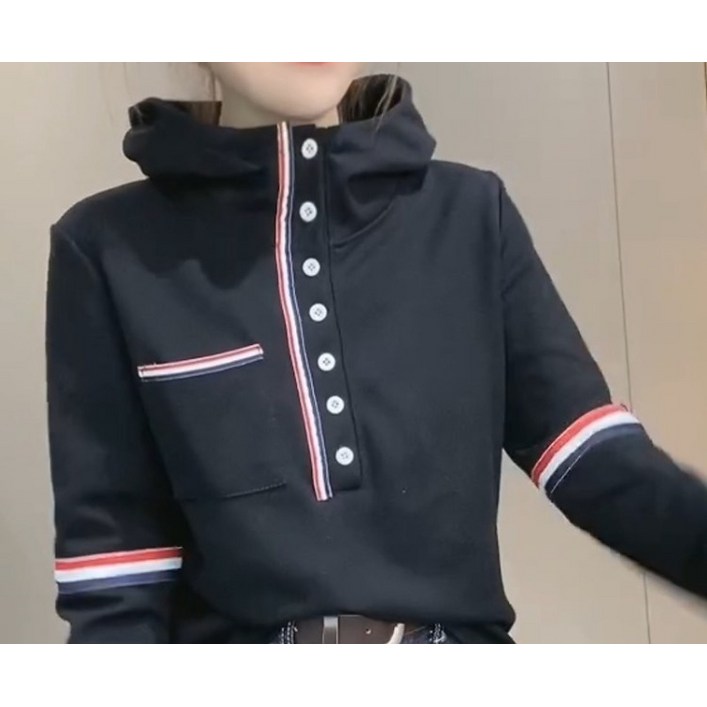 여성 반폴라 레이어드 주문폭주 티셔츠