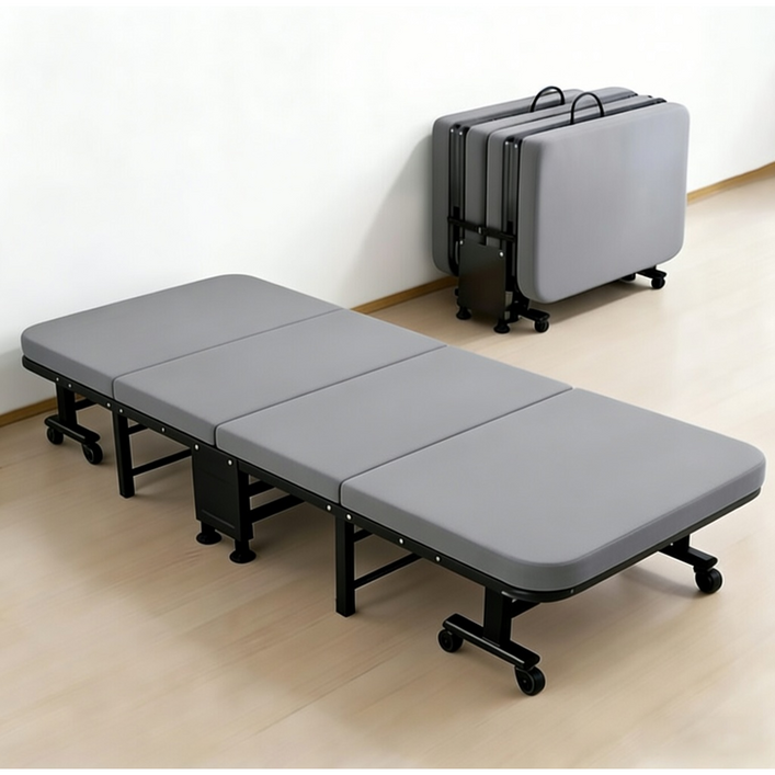 KURUA 1인용 설치 불필요 접이식침대 사무실 낮잠용 조절 휴대용 간이 침대