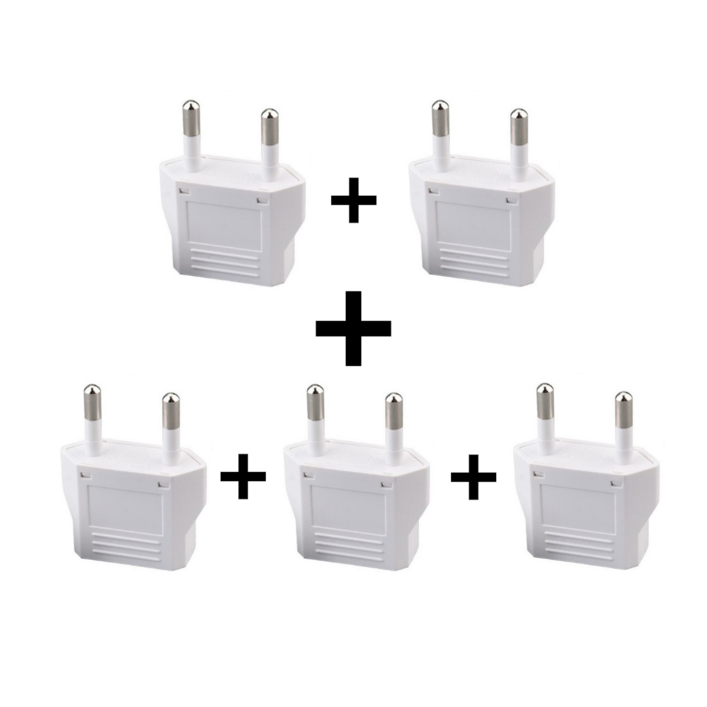 5개 유럽형 변환 돼지코 플러그 미국 중국 변환 어댑터 EU US 4.7mm 110v 220v plug, 업그레이드 유럽형 화이트5개 1세트