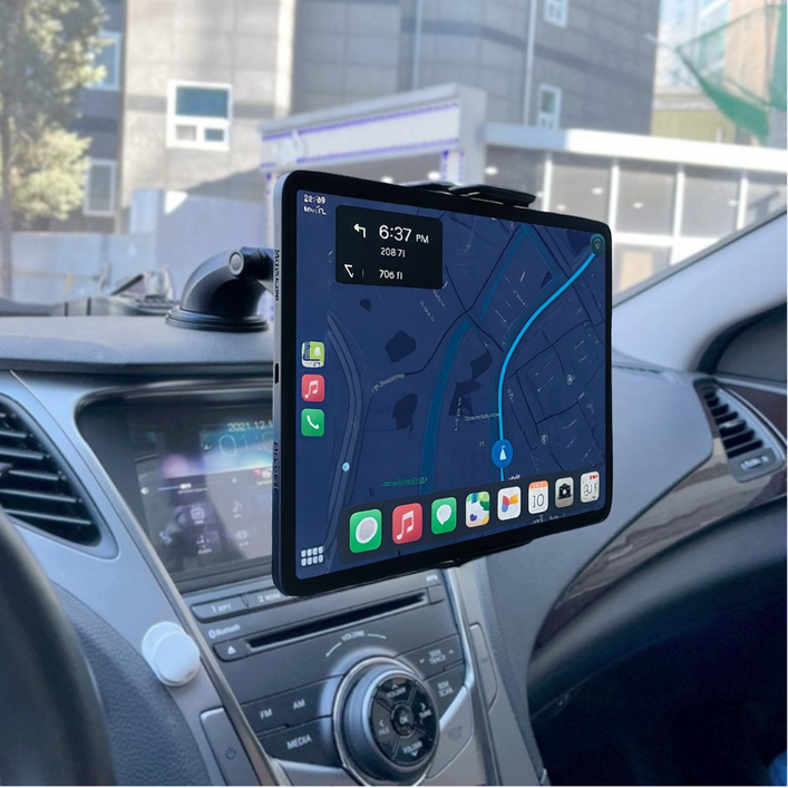 라코비 안떨어지는 차량용 태블릿 거치대, 블랙, 1개