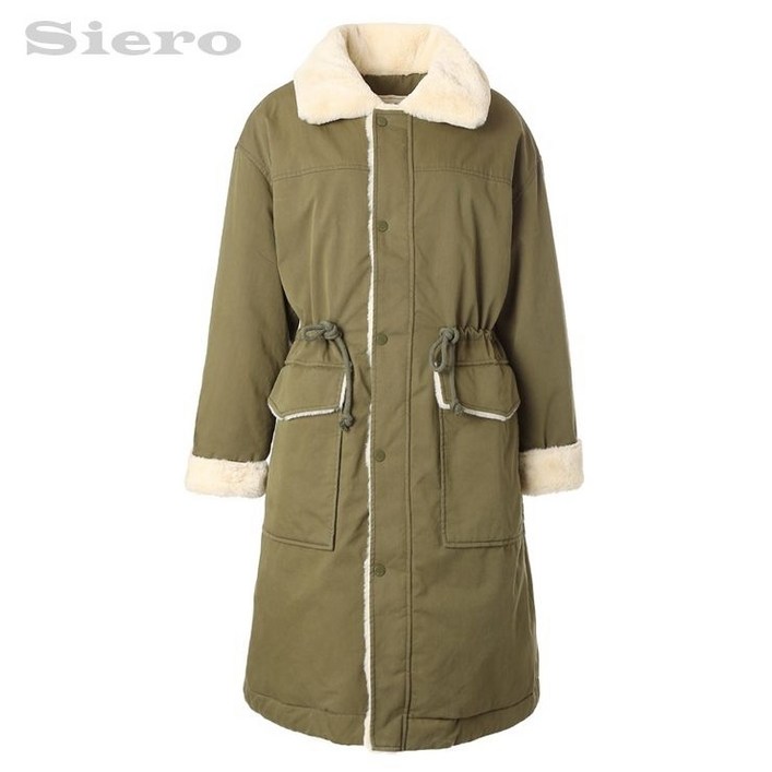 시에로 퍼카라 배색포인트 패딩야상 점퍼 SI4JPF503 2093714