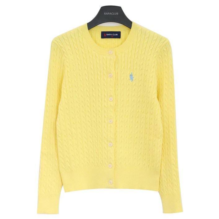 라파클럽 아동주니어 라운드넥 잔꽈배기 니트 가디건 스웨터