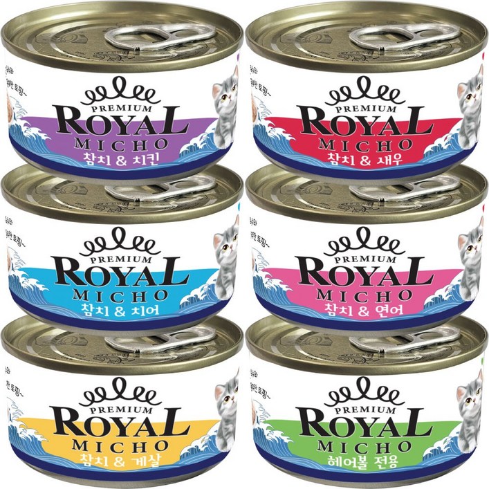 프리미엄 로얄 미쵸 캔85g x 30개입 고양이 캔 간식, 85g, 30개, 미쵸 콤보