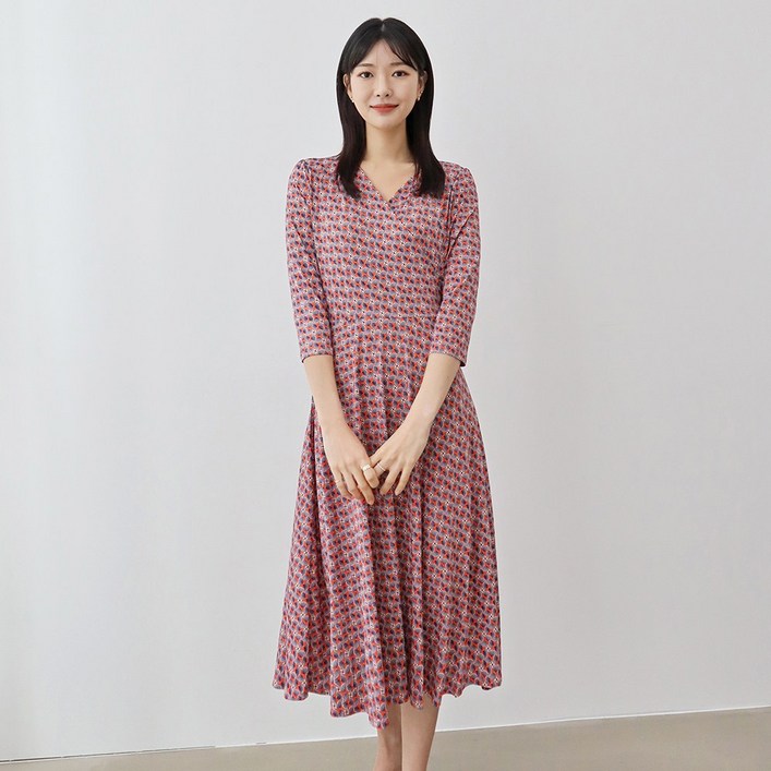 프롬코 여성 화사한 미니쉘 스판 원피스 자체제작 FRC9