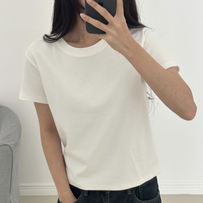 겨울반팔 피치 기모 베이직 반팔