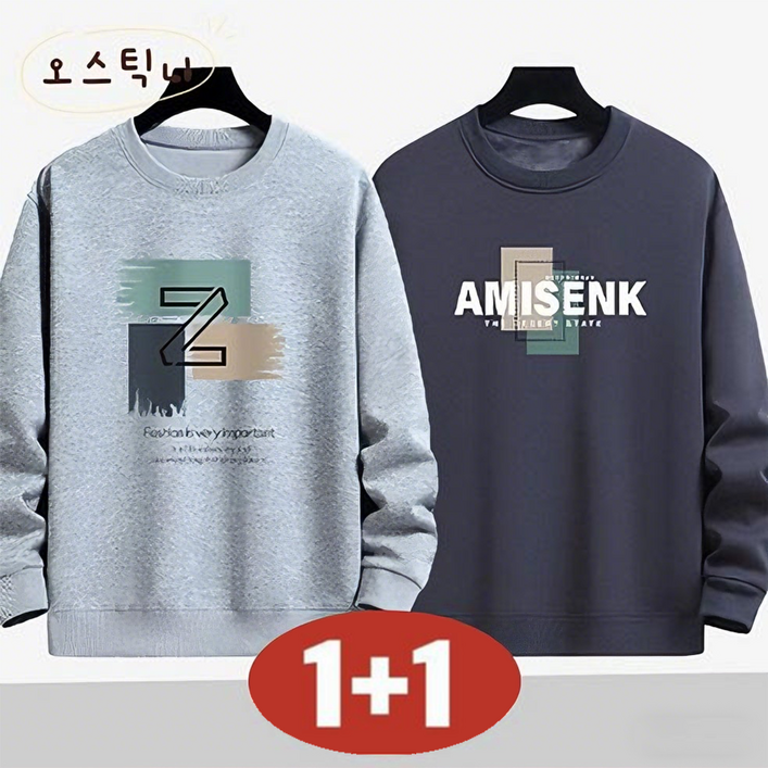 오스틱니 11 남성 봄가을 초특가 라운드넥 빅사이즈 트레이닝 맨투맨