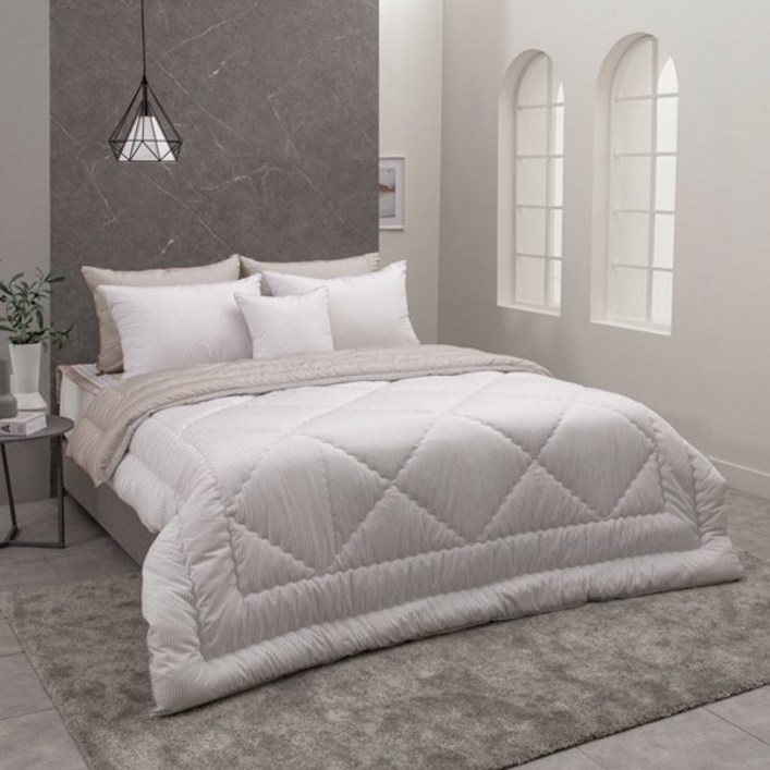 브랜드매장판 알레르망 Allerman 에일2 차렵이불 D 4종세트 베이지리버서블