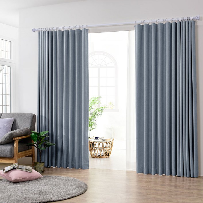 아로아 국내제작 릴리커튼 100프로 3중직 방한방풍 거실 암막커튼 자석끈증정 4계절용