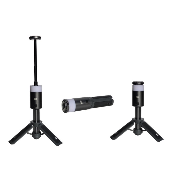 트랜스폼 랩스 캠핑랜턴 휴대용 충전식 LED 스탠드 포함, 1개, 블랙