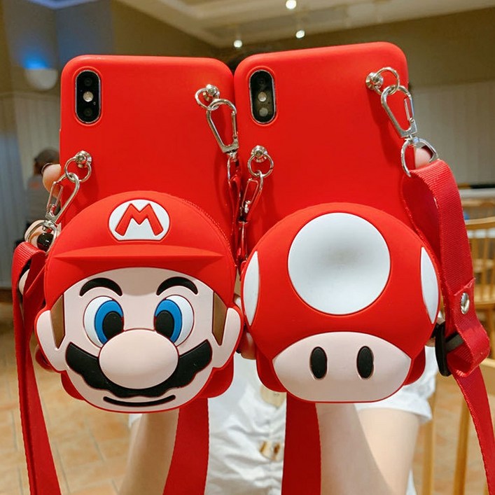 사은품갤럭시 A14 A34 A54 와이드6 A33 A23 A32 목걸이 스트랩 세트 귀여운 캐릭터 동전 소품 수납 지갑 실리콘 키즈폰 케이스