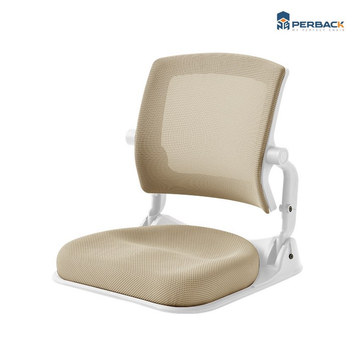 퍼백 PB-L1503 브리즈백 접이식 휴대용 좌식의자 일식집 다다미방 허리 편안한 바닥의자, 퍼레임:브리즈백 화이트
쿠션컬러:모카