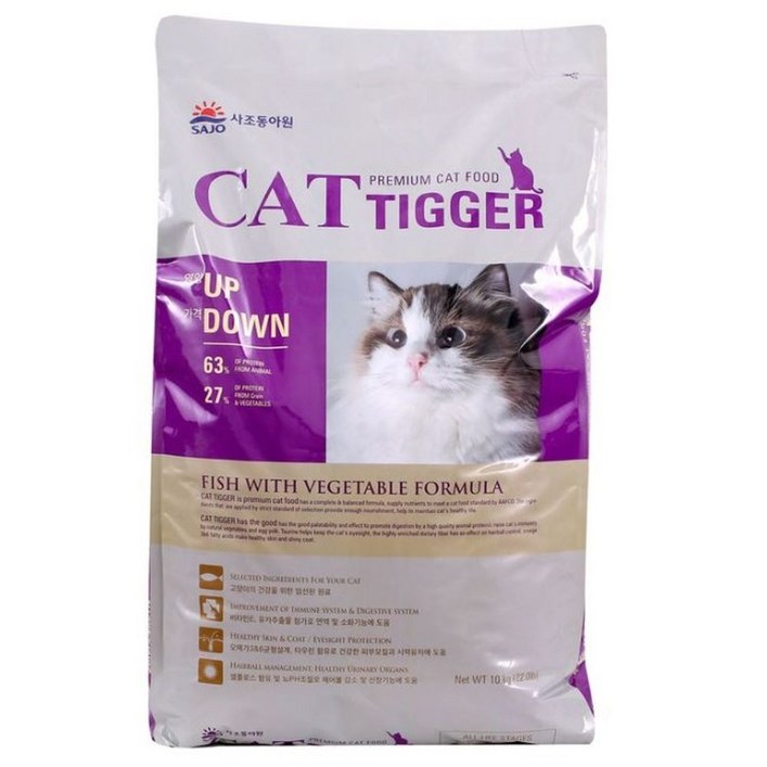 캣트리거 피쉬 야채 고양이 사료 10kg 커클랜드 mg151ea, 본상품선택