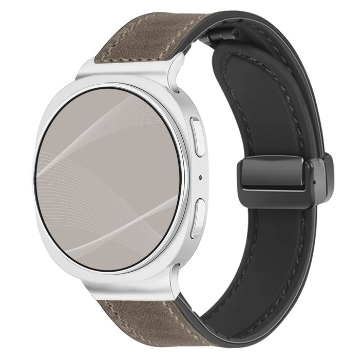 아이메이드잇 갤럭시워치 호환 가죽 마그네틱 스트랩 밴드, 다크 브라운 워치 8 전용