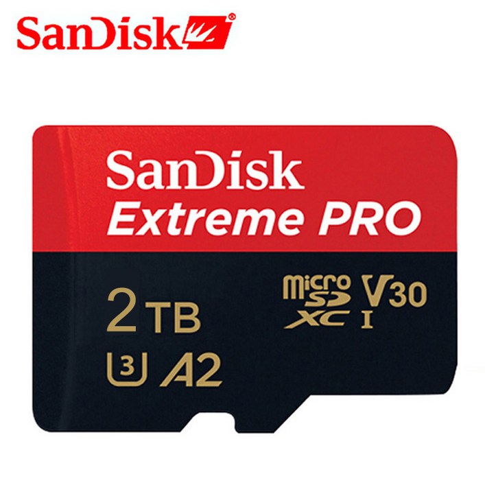 2T 극단적인 직업적인 A2 V30 마이크로 카드 SDXC 메모리 카드 플래시 메모리 Microsd TF 소형 카드 2T