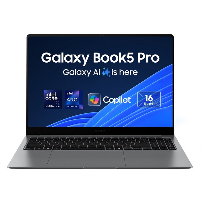 삼성전자 갤럭시북5 프로 H NT965XHW-A51A 인텔 울트라5 애로우레이크 16인치 삼성 노트북 고해상도 터치 스크린 사무용 노트북 기업용 노트북 대학생 노트북, NT965XHW-A51A, WIN11 Home, 16GB, 512GB, 그레이