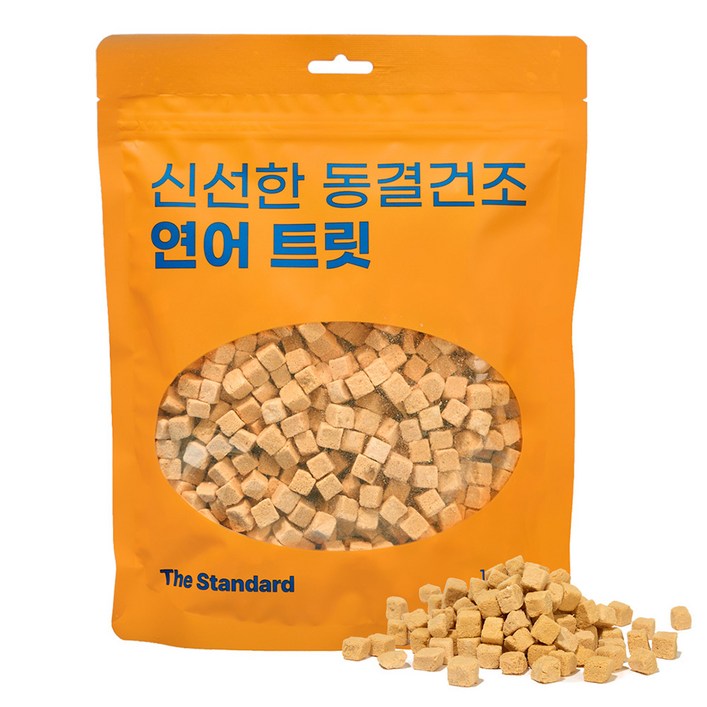 더스탠다드 신선한 반려동물 동결건조 간식 큐브 트릿, 1개, 180g, 소프트연어