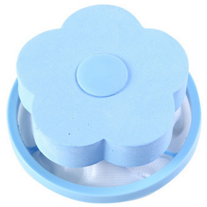 플라워 세탁먼지망 통돌이 세탁기 찌꺼기 청소 필터, 2세트, 블루10개