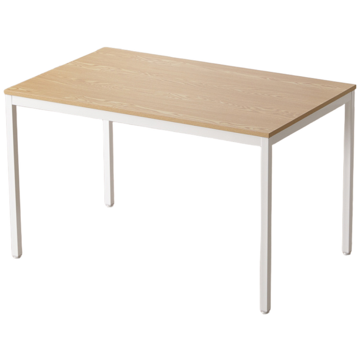 오피스엔홈 엘미오 750 1200 1800 철재 테이블 식탁 업소용, 프레임화이트+네추럴