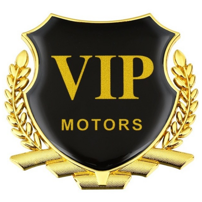 스마일 고급 자동차 엠블럼 대형 VIP 브이아이피 골드, 골드
