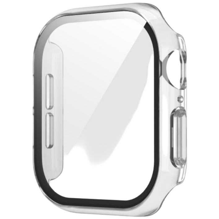 PYHO 애플 워치10 케이스 풀커버 일체형 PC 소재 강화 필름HJAPS10, 투명한transparent