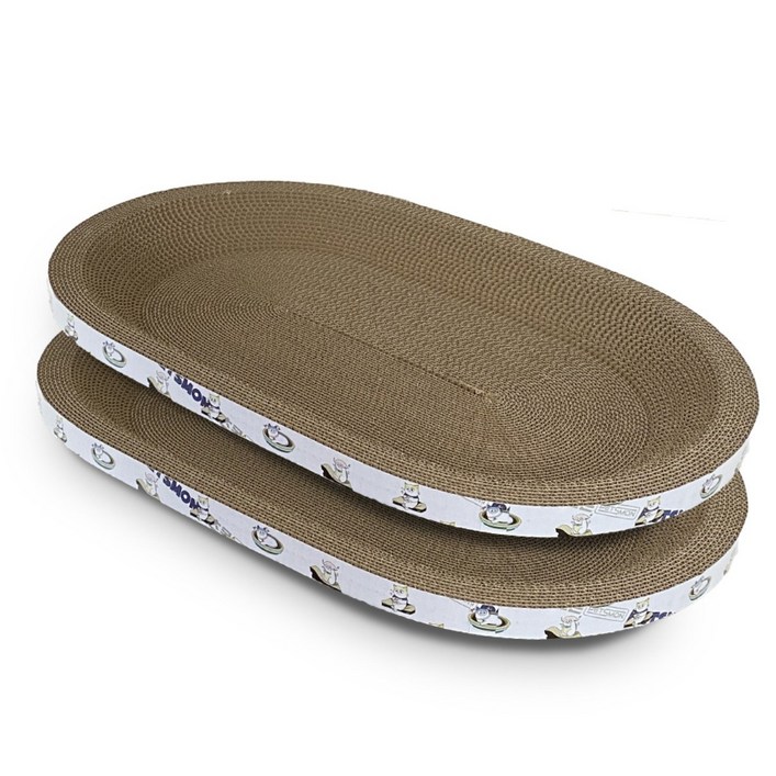 펫츠몬 고양이 베이직 타원형 B골 스크래쳐, 혼합색상, 2개