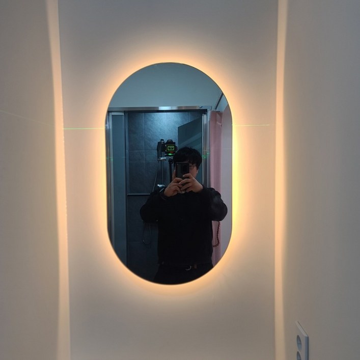 [예원거울] 양타원형 LED거울 간접 조명