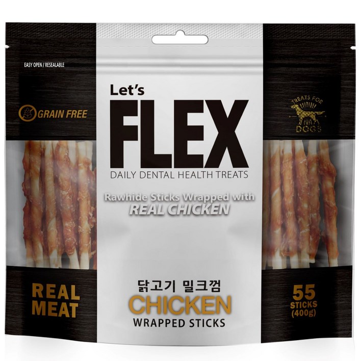 플렉스 반려견간식 밀크껌, 닭고기맛, 400g, 1개 플렉스 반려견간식 밀크껌, 닭고기맛, 400g, 1개
