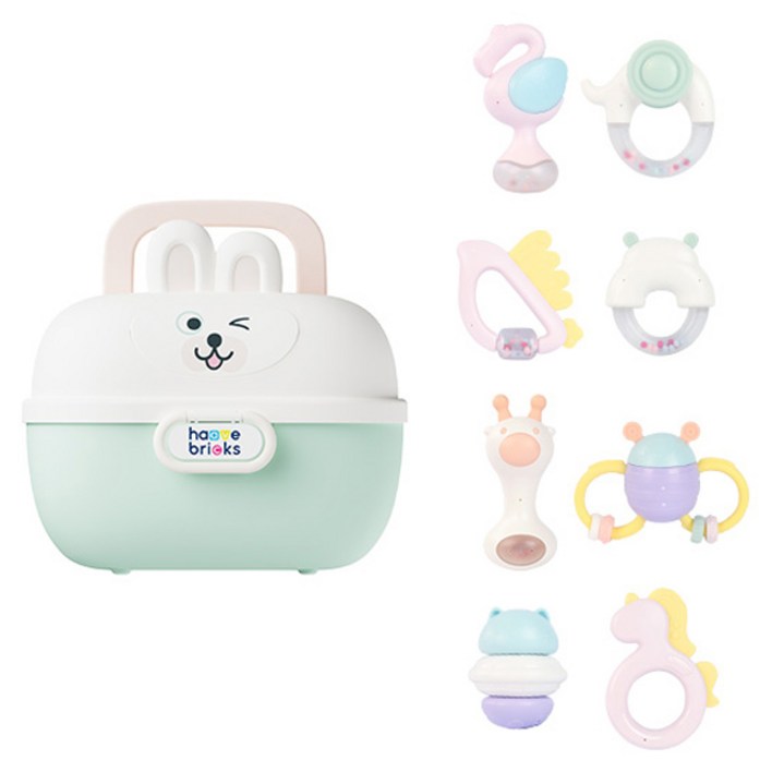 하베브릭스 잼잼이 딸랑이 8종 + 보관함 세트