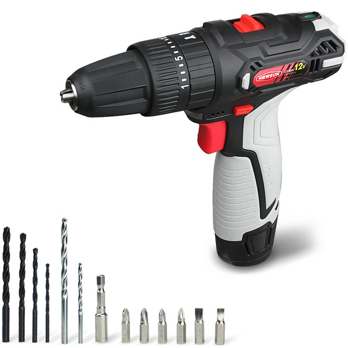 뉴썬 무선해머드릴 12V 리튬이온배터리 ENSD1200, 본품  배터리 1개, 1개