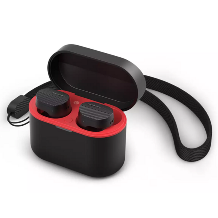 필립스 스포츠형 블루투스 이어폰, TAA5508, 블랙, 8시간, 액티브노이즈캔슬링(ANC), 방수가능