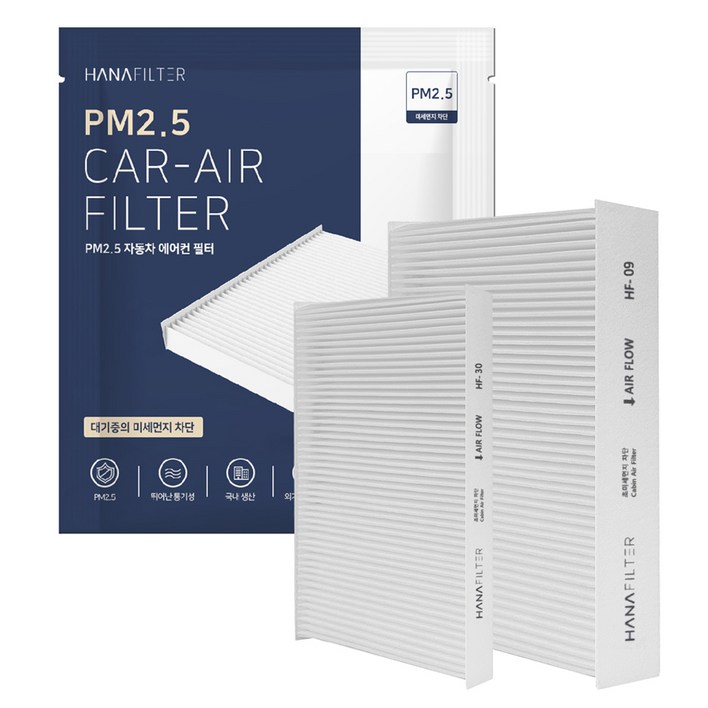 하나필터 PM2.5 카니발 4세대 에어컨 필터 전면 + 후면 세트