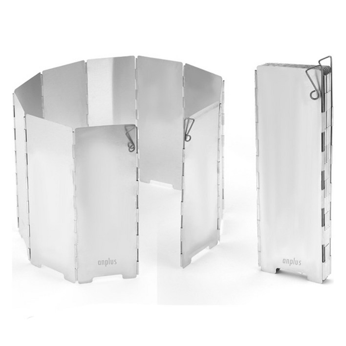 앙플러스 캠핑용 10단 버너 바람막이 + 파우치 세트