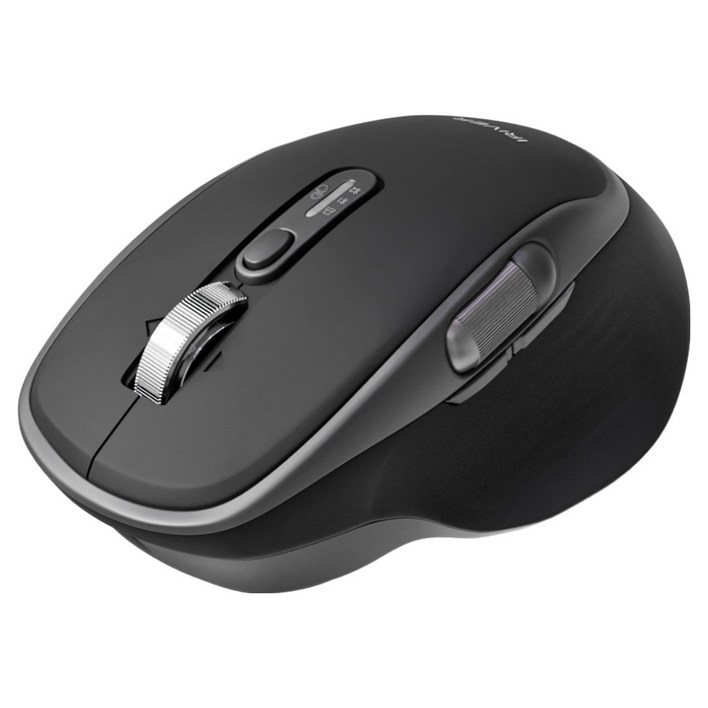 아이리버 스마트스크롤 무한휠 멀티페어링 블루투스 무소음 세미 버티컬 무선 마우스, GT300, 블랙