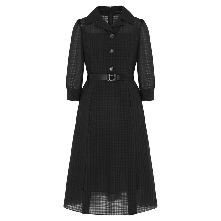 KL 로터스 체크 원피스