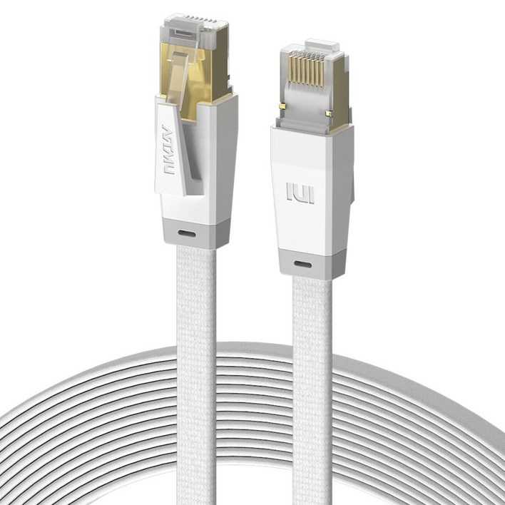 아트뮤 CAT8 기가랜선 이더넷 케이블 플랫, 1개, 5m, 화이트