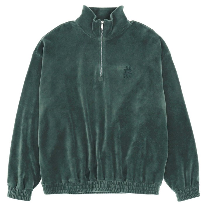 빈트릴 여성용 벨로아 오버핏 반집업 맨투맨 BA223RM007